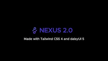 daisyUI 5 and Tailwind CSS 4 dashboard template – Nexus 2.0