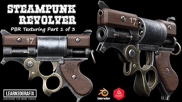 Game Ready Steampunk Revolver Texturing Part 01 in Substance Painter 2023