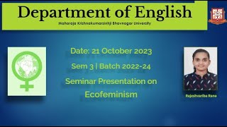 Ecofeminism | Contemporary Western Theory | Presentation Sem.3