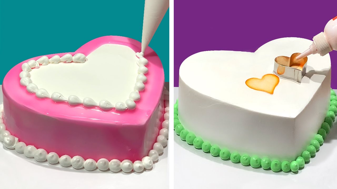 TOP 5 HEART Cake Decorating Ideas for Your Love  Most Satisfying Heart Cake Decorating Tutorials