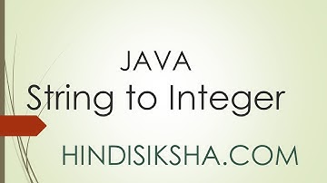 JAVA: String to Integer Conversion in Hindi