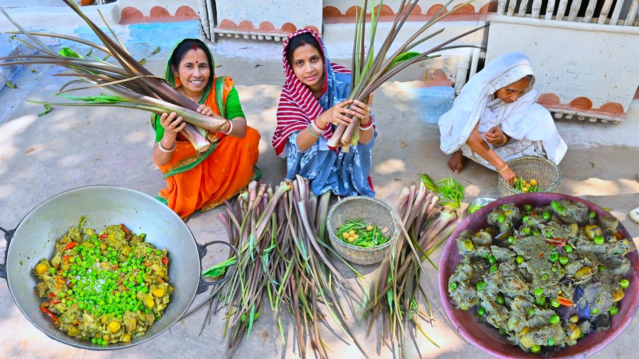 এভাবে একবার কালাকচু রান্না করলে অন্য কিছুর দরকার নেই | মায়ের হাতে সেরা স্বাদের কচুরশাক | villfood