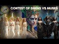 The competition between the sirens and the muses  told by hera
