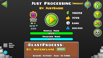 Just processing by JustBasic easy demon geometry dash