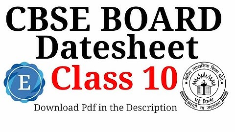 CBSE Class 10 Datesheet 2019 | Board | Released | English World
