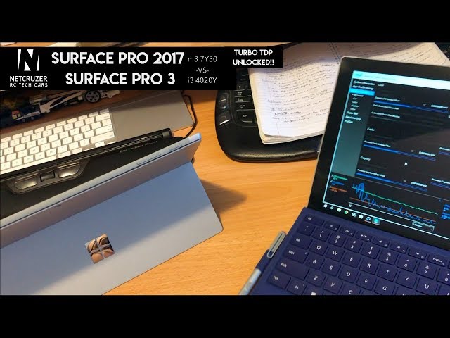 TDP Unlocked!! Surface Pro 2017 m3 performance vs Surface Pro 3 