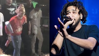 Lil Pump Dances Next To J. Cole As He Performs '1985' Track.... Crowd Chants "F**k Lil Pump"