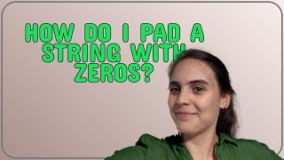 Famous How do I pad a string with zeros? Wealth