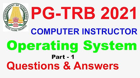 TRB  Computer Instructor Operating System  Part 1|  VIBRANT ONLINE ACADEMY