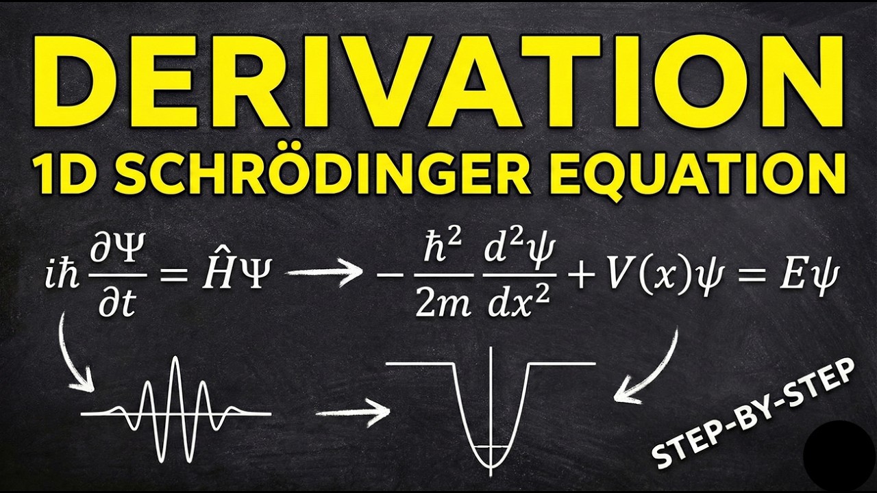 Derivation of one dimentional schrodinger equation.