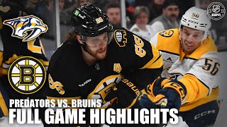 PASTRNAK WINS IT IN OT 🍝 Boston Bruins vs. Nashville Predators | Full Game Highlights | ESPN NHL