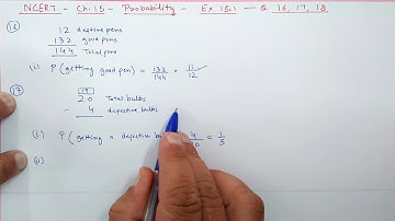Ex.15.1 (Q.16,17,18) Chapter:15 Probability | Ncert Maths Class 10 | Cbse.