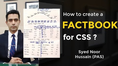 How to create a FACTBOOK for CSS | Syed Noor Hussain | PAS