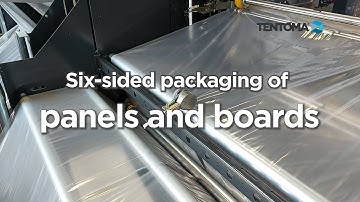 Six-sided packaging of panels and boards
