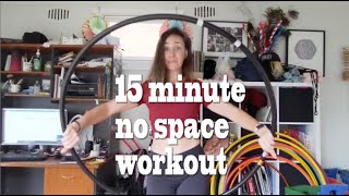 15 Minute 'No Space' Hula Hoop Workout