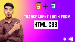 Transparent Login Form Using HTML CSS - @codingpakistan @CodeWithHarry @GreatStackDev
