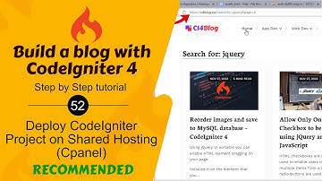 #52. Recommended Method to Deploy CodeIgniter 4 Blog on Shared Hosting