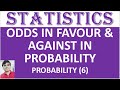#odds in favour & against in probability #probability (6)#statistics #probability #addion theorem