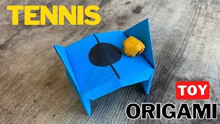 HOW TO MAKE ORIGAMI TENNIS TOY | FUN DIY PAPER FOLDING CRAFT TENNIS TABLE | STRESS RELIEF TOY