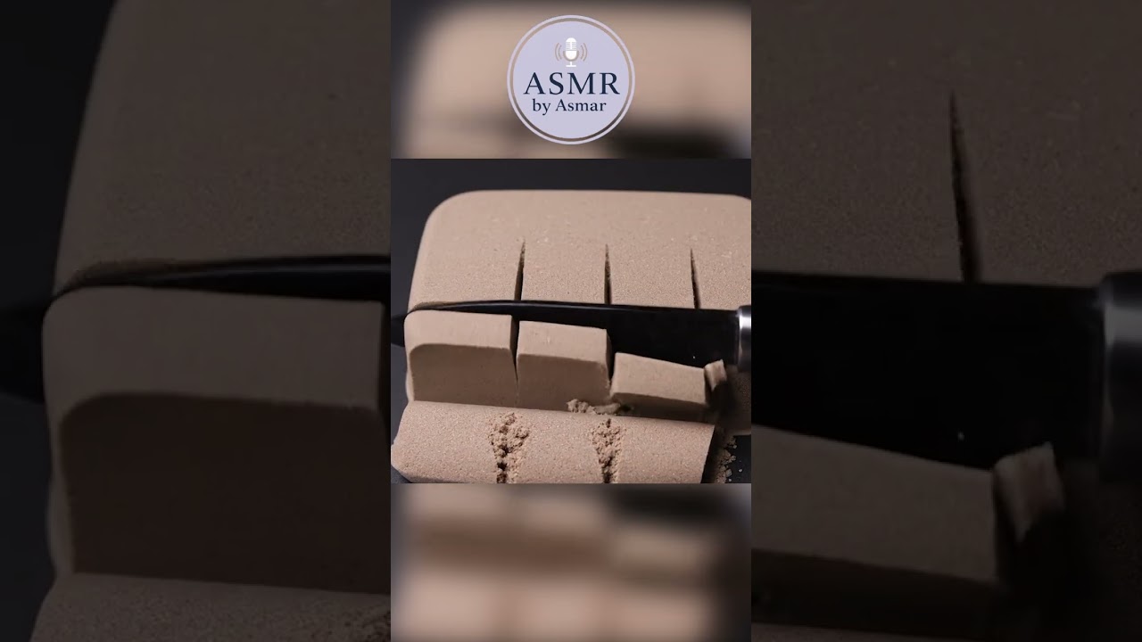 ASMR Kinetic Sand Cutting 
