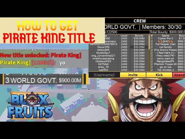 How I got Pirate King title in blox fruits! #bloxfruits #roblox