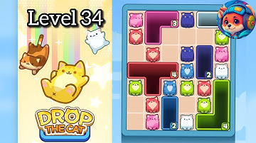 Drop the cat Level 34 – Puzzle Game Walkthrough & Solutions | Mobile Gameplay 