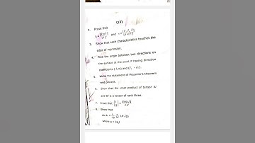 Differential Geometre and Tensor Analysis || Paper 2 Bsc 5 semester Maths Paper #bsc5sem #shorts