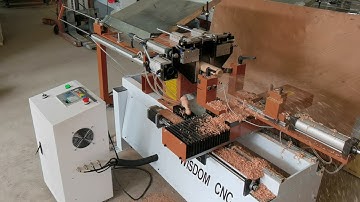 Auto feeding small wood turning lathe machine