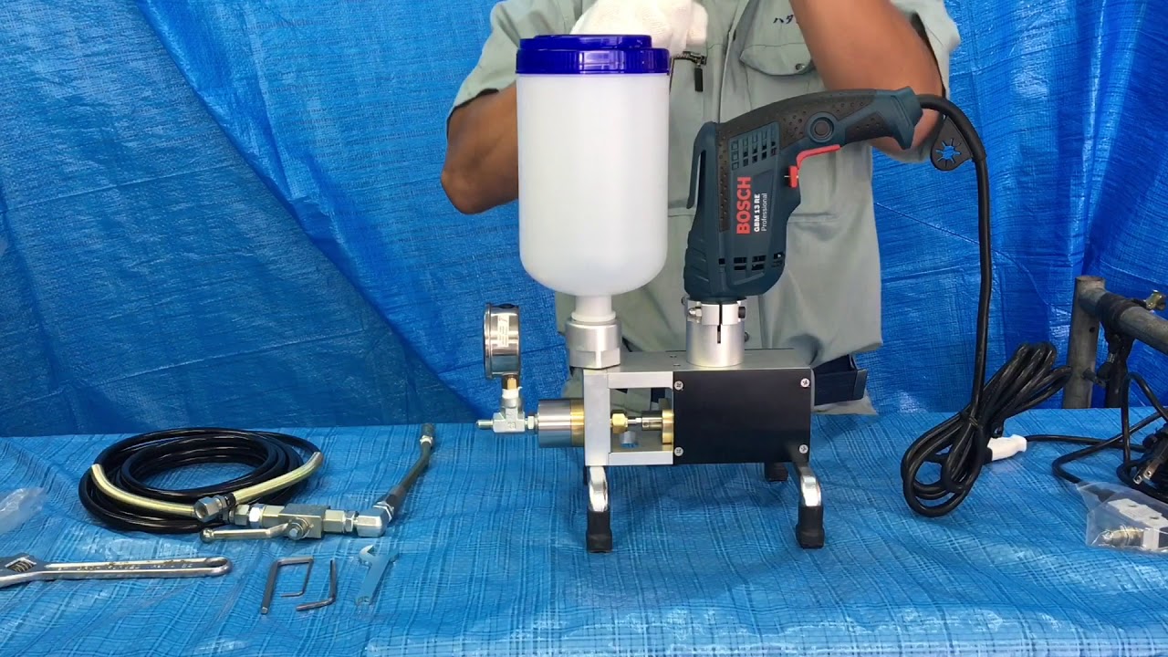 電動式高圧止水注入機 N-1000 C-1000｜ハタ防水建設｜東京都墨田区石原