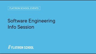 Software Engineering Info Session