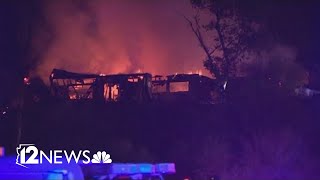 Large fire destroys New River home