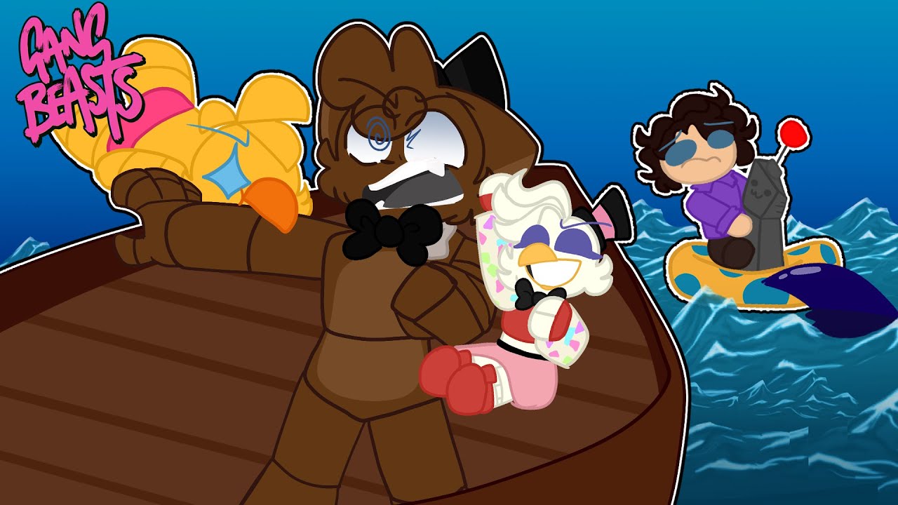 Michael Afton FIGHTS A Shark For Life in Gang Beasts