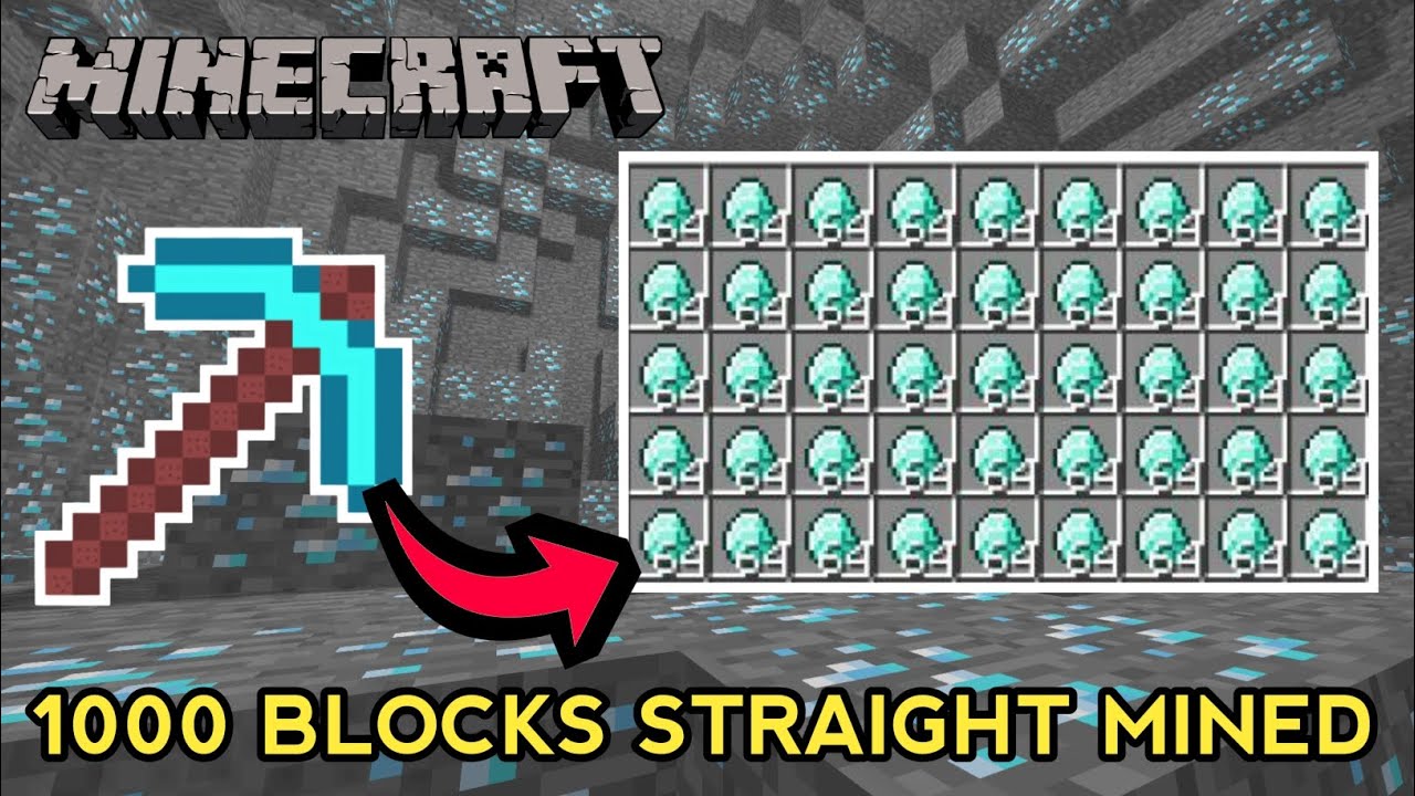 I Mined 1000 Blocks In Minecraft Survival ! - YouTube