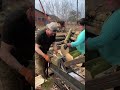 Splitting firewood woodworking #woodworking #chipper #woodchipper #treework #engineering
