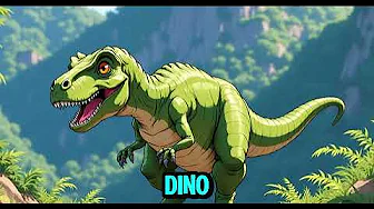 Two playful dinosaurs in the volcano π¦π¦