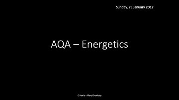 AQA 1.4 Energetics REVISION