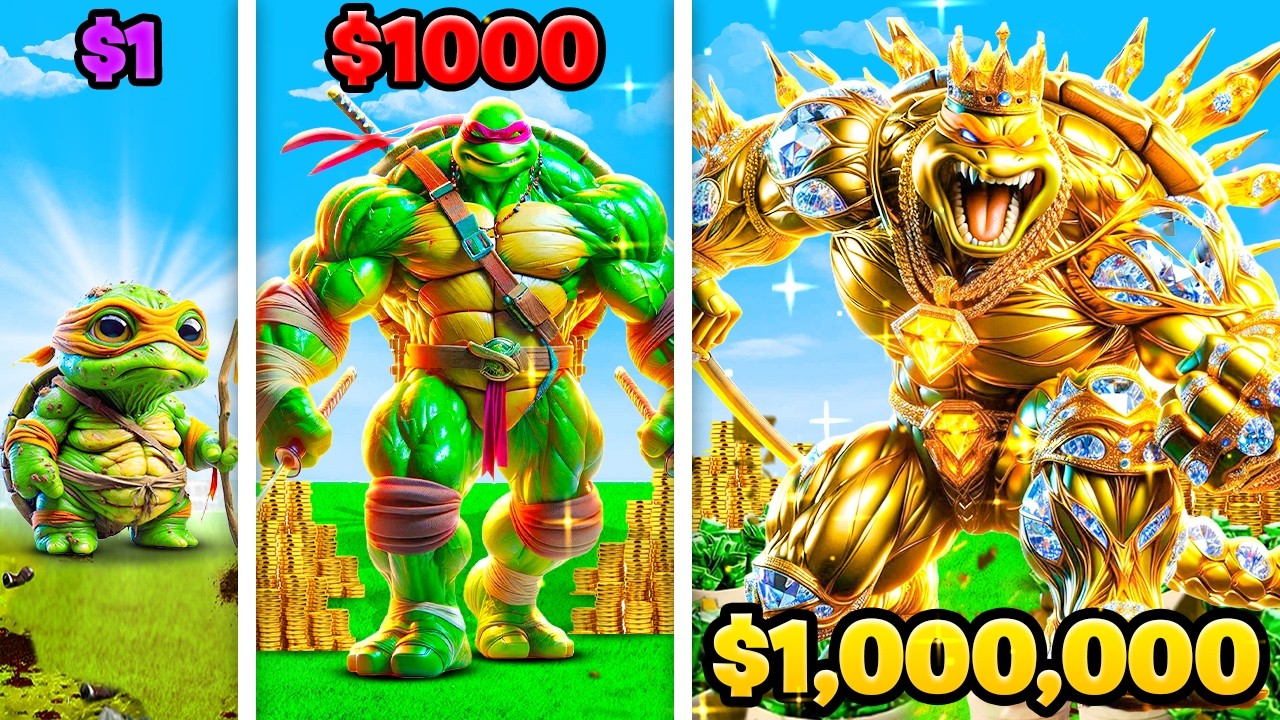 $1 To $1,000,000 NINJA TURTLE In GTA 5!