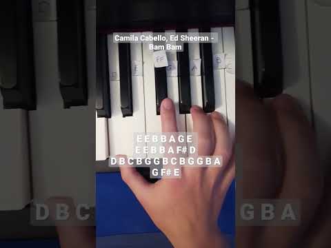 Camila Cabello, Ed Sheeran - Bam Bam - Piano Tutorial