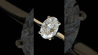 1.03 ct Oval-Cut Diamond Solitaire Ring in 18k Yellow Gold – GIA Certified - Orogem Jewelers