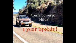 1972 Toyota Hilux with Tesla Model S motor - 1 year update