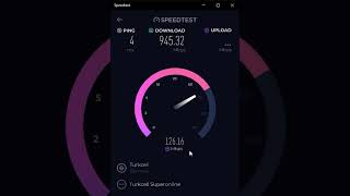 Turkcell Superonline 1 Gbps Hız Testi #speedtest #internet #superonline #fiber #ftth #gbps #hıztesti