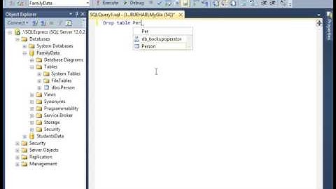 شرح بالعربي(SQL Server 2014  Tutorial   How to  Drop Table from database)