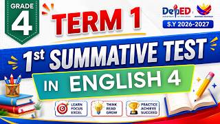 🔥 TERM 1: 1st SUMMATIVE TEST IN ENGLISH 4 (TEACHER-MADE) WITH ANSWER KEY | DEPED-ALIGNED📘 🔥 TERM 1: 1st SUMMATIVE TEST IN ENGLISH 4 (TEACHER-MADE) WITH ANSWER KEY | DEPED-ALIGNED📘