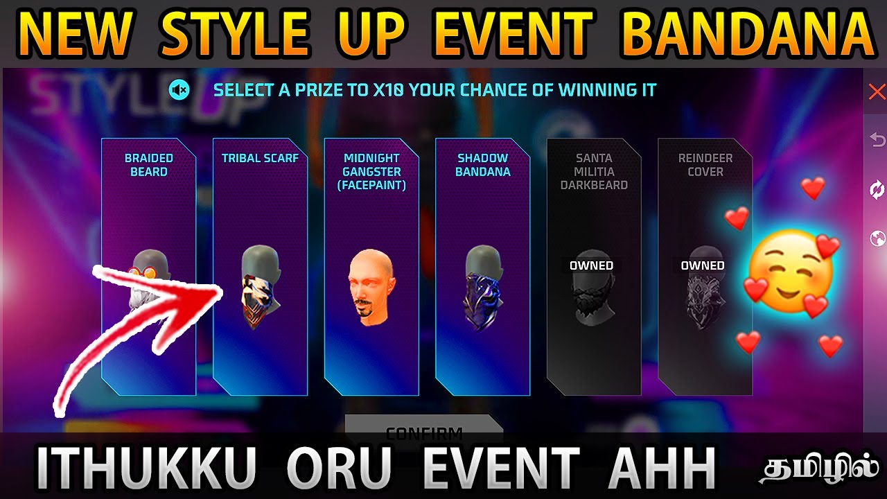 New Style Up Event Free Fire Tamil | Bandana & Scarf Style Up Event Free Fire