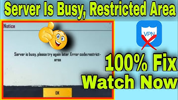 Pubg Mobile Server Is Busy Restricted Area Problem Solved | Pubg Login Problem After 1.2 Update Fix