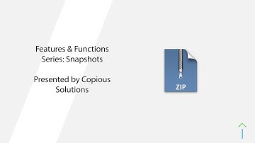 Acumatica Snapshots, Features and Functions