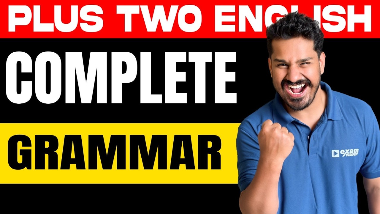 Plus Two Public Exam | English | Complete Grammar | Exam Winner - YouTube
