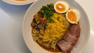 bacon, egg, and cheese ramen 