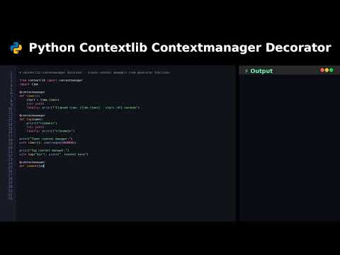 Python Contextlib Contextmanager Decorator #coding
