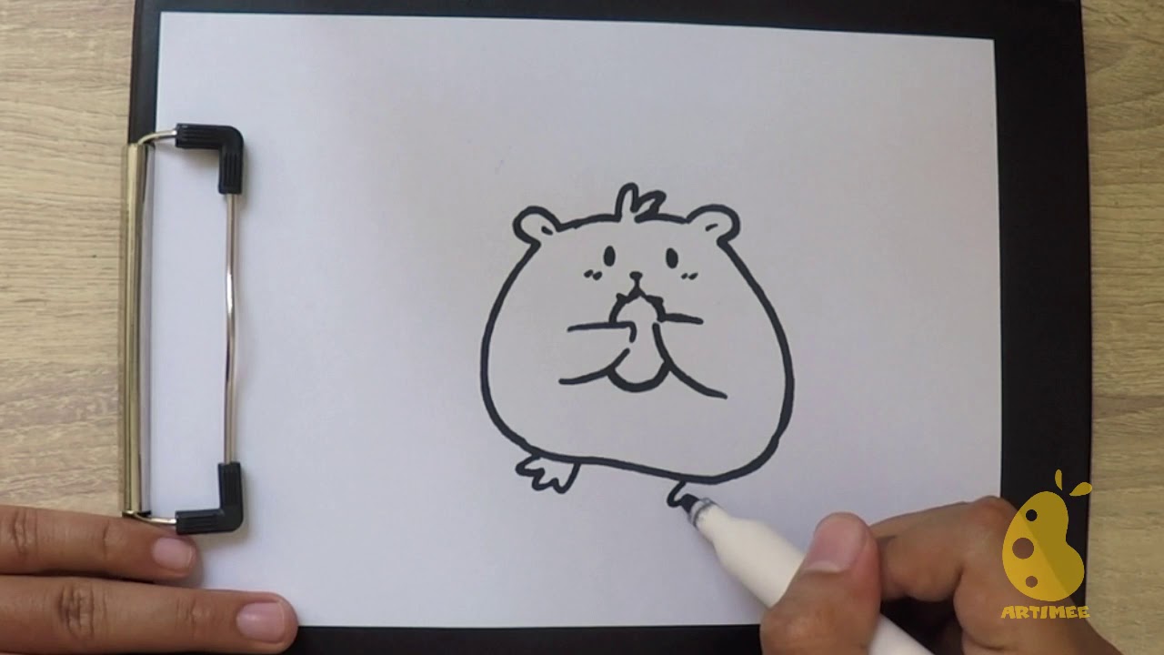 How to Draw cute hamster - YouTube